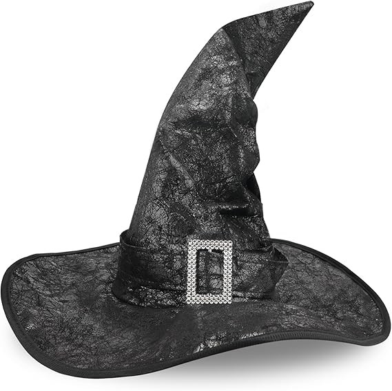POTOTA Witch Hat,Halloween Witch Hats for Women Black Adult Witches Hat Witch Costume for Wizard ... | Amazon (US)
