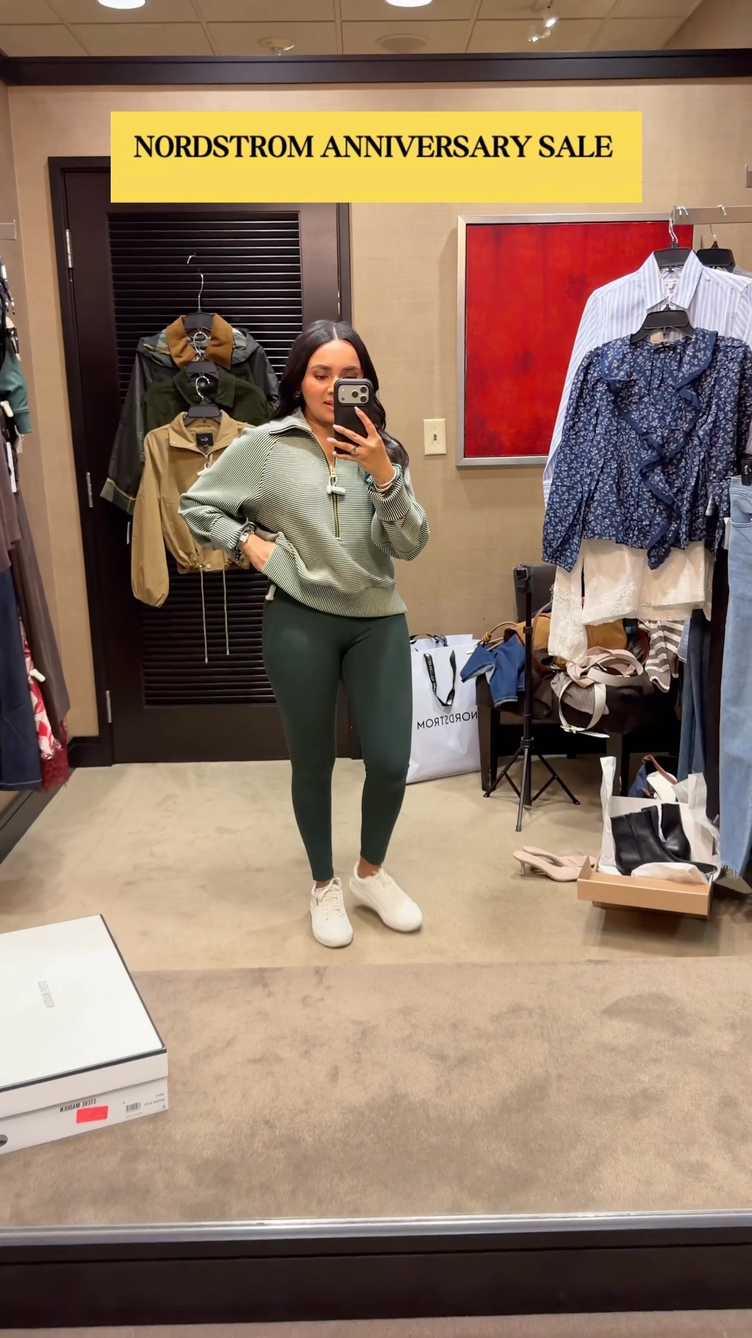 Nordstrom Anniversary Sale!
Pullover size xs TTS
Sports bra size small TTS
Leggings size medium - I like to size up a size for a more comfortable waistband

#LTKPetite #LTKSaleAlert #LTKootd