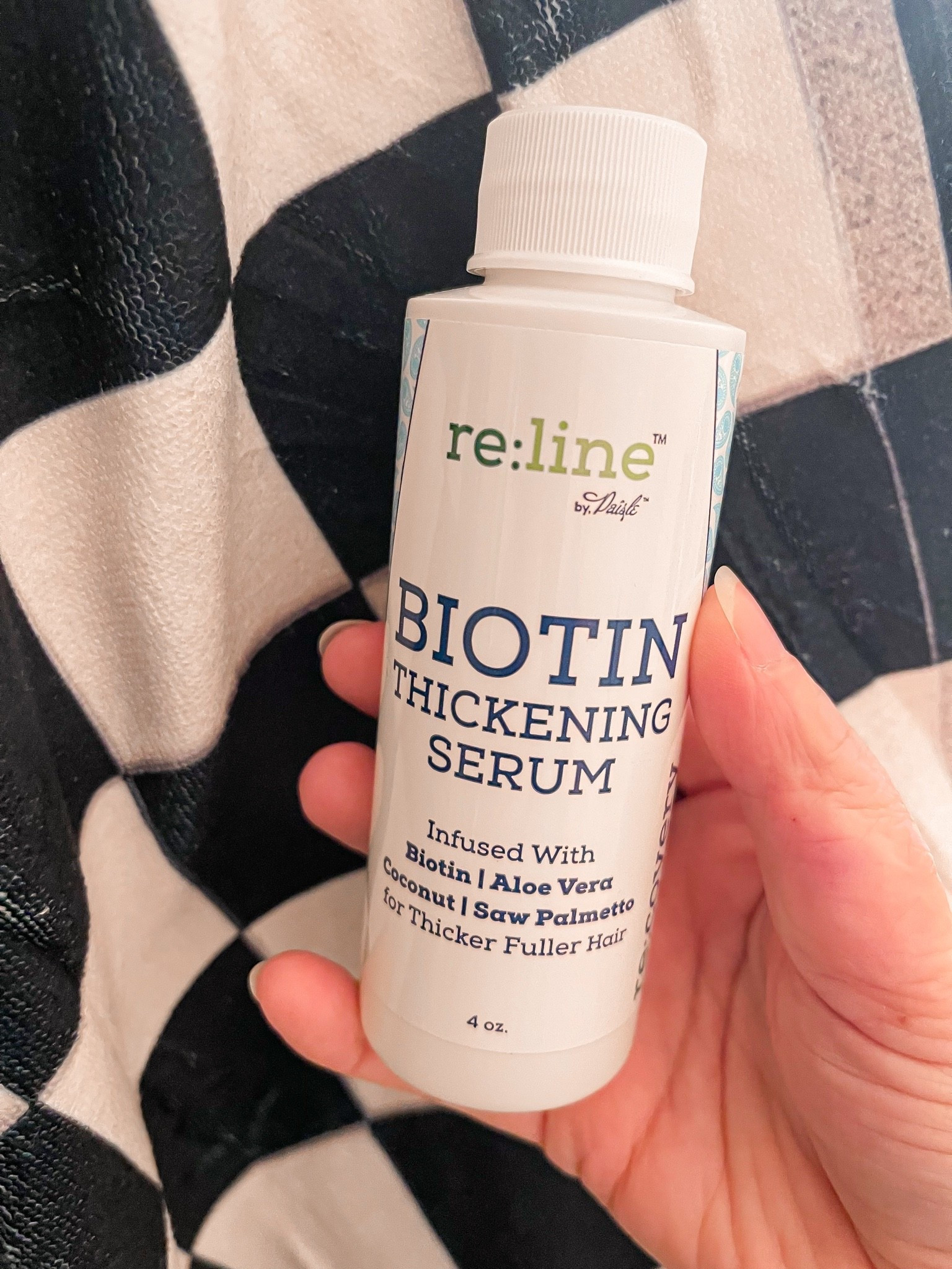 Biotin hair thickening serum. 🧖🏻‍♀️ 
….and my favorite towel wrap.

#LTKBeauty #LTKOver40 #LTKselfcare