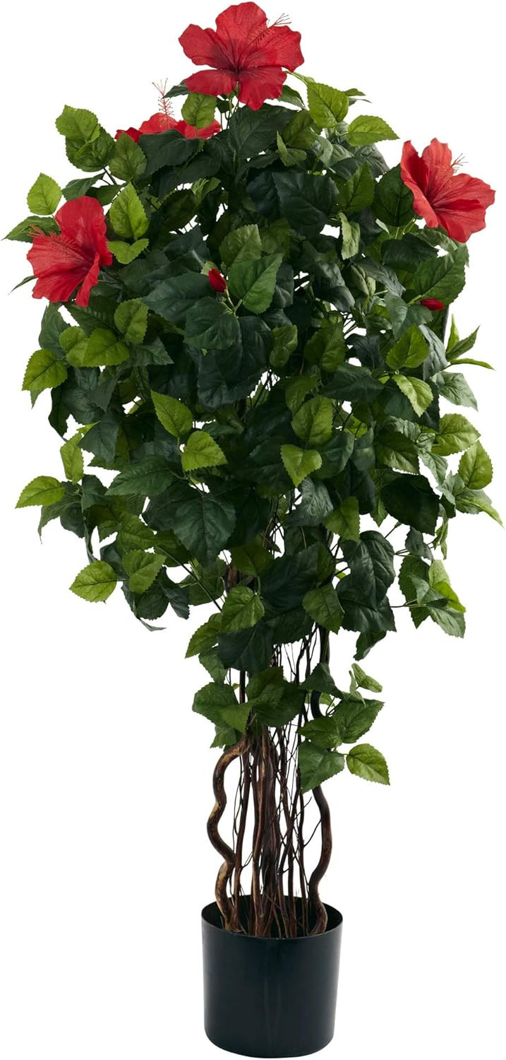 Nearly Natural 4’ Hibiscus Artificial Tree, 4ft, Green | Amazon (US)