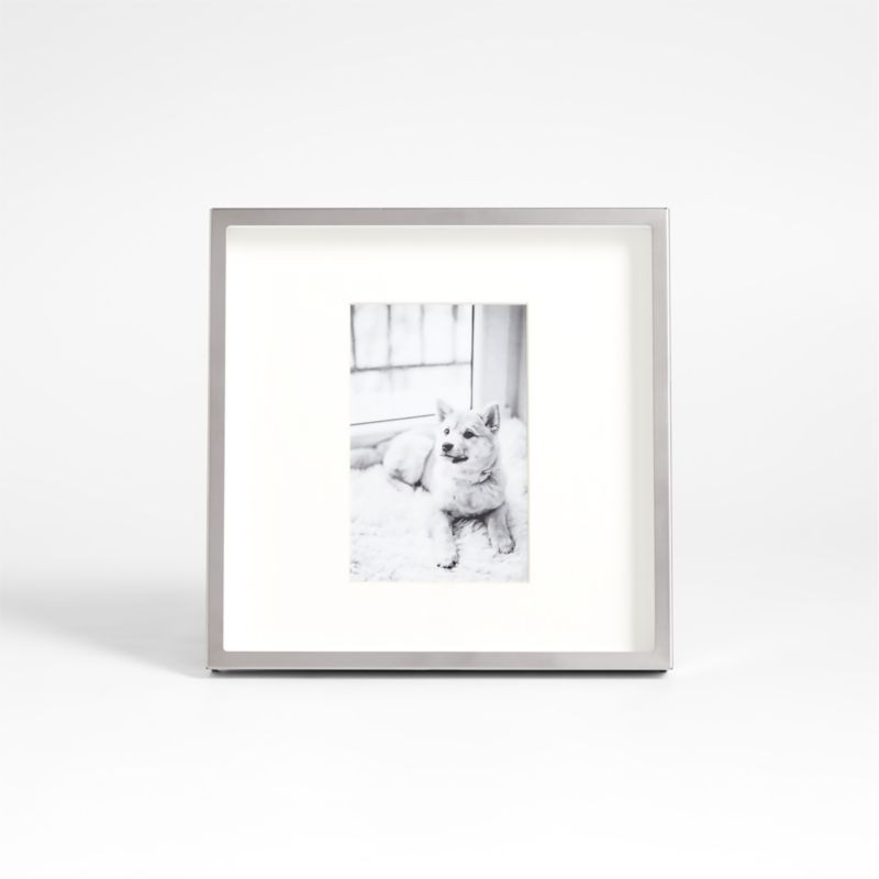 Brushed Silver 4x6 Frame + Reviews | Crate & Barrel | Crate & Barrel