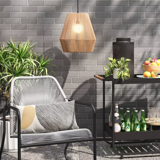 Pendant Solar Outdoor Ceiling Light - Naturals - Project 62™ | Target