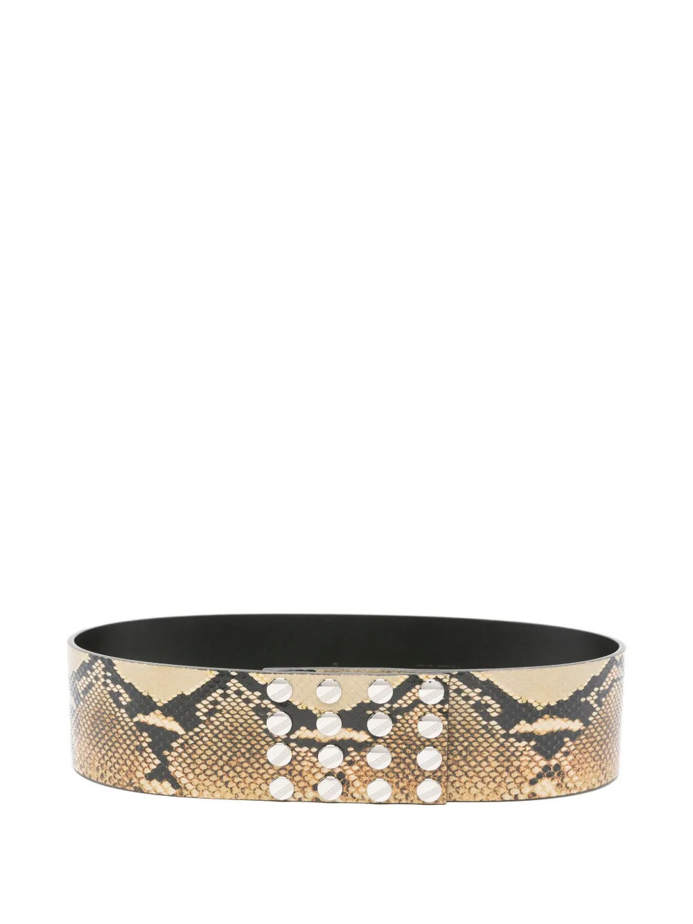 The Attico snakeskin studded belt - Neutrals | Farfetch Global