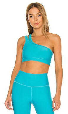 alo Excite Bra in Bright Aqua from Revolve.com | Revolve Clothing (Global)