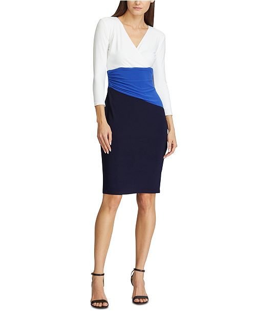Color-Blocked Jersey Dress, Created For Macy's | Macys (US)
