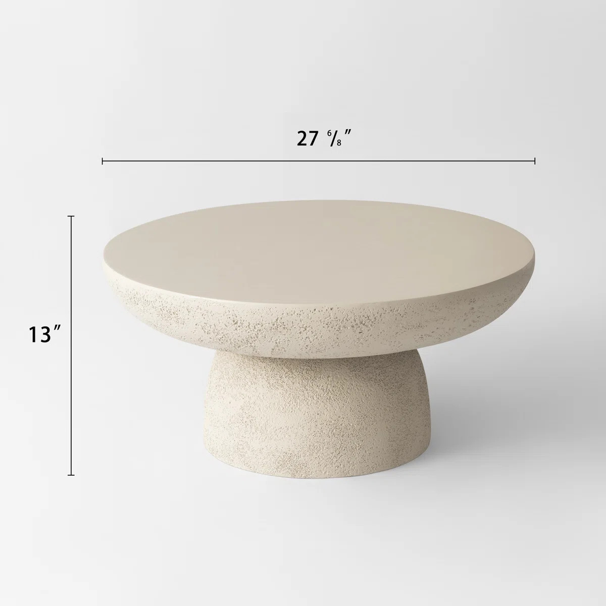Minimalist Round Terrazzo Coffee Table with Sturdy Pedestal Base | Wayfair North America