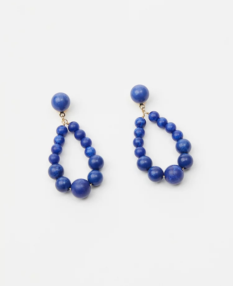 Stone Bead Drop Statement Earrings | Ann Taylor (US)