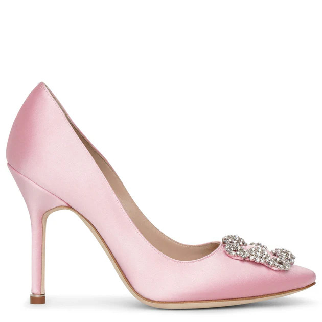 Hangisi 105 light pink satin pumps | Shop Savannahs (US)