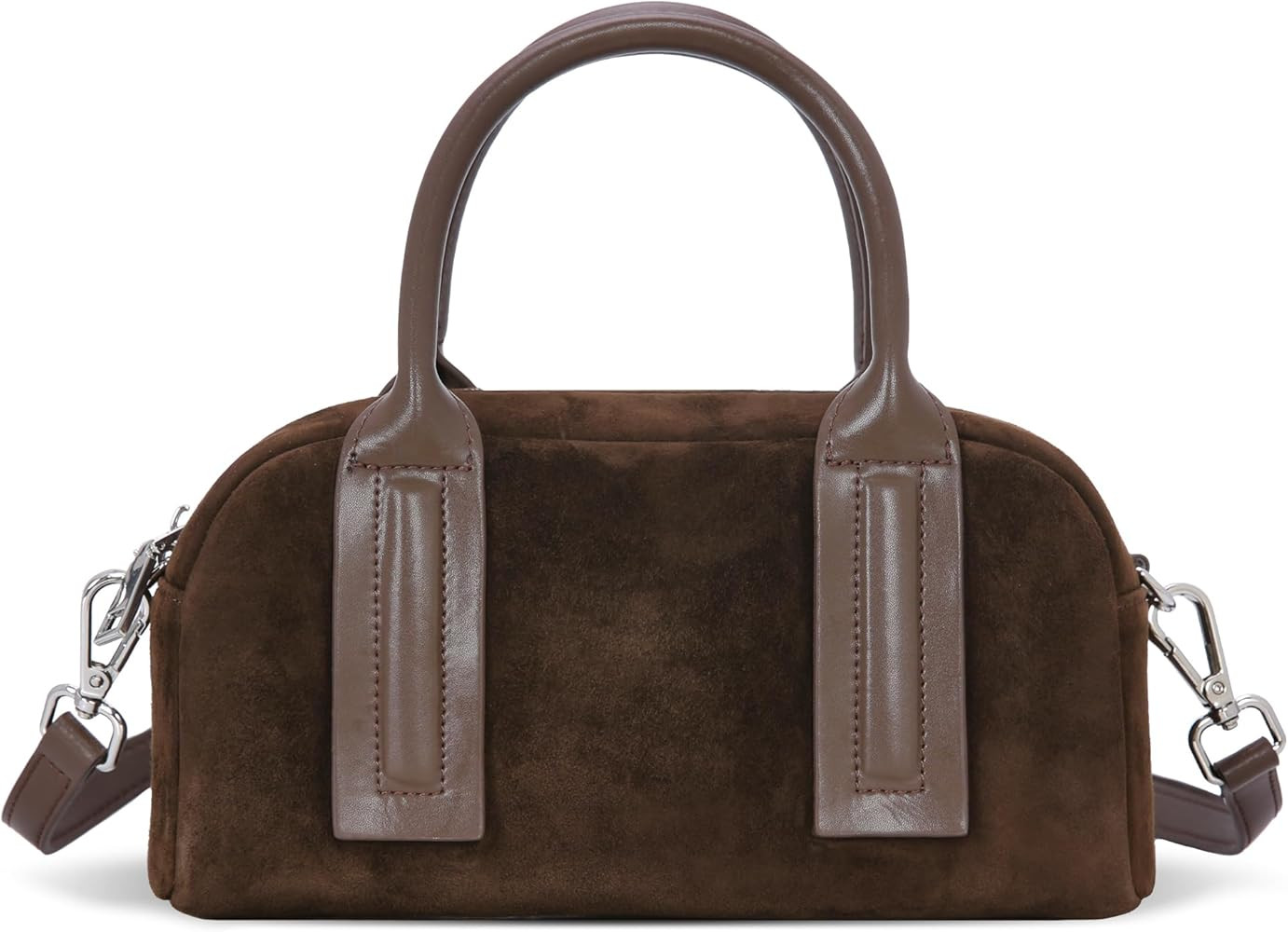 Iswee Small Crossbody Purse for Women Burgundy Suede Purses Leather Satchel Shoulder Handbag Desi... | Amazon (US)