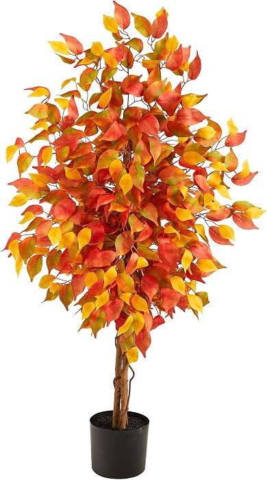 Natural-Wood Trunk, Variegated Foliage, 504 Bendable Branches, Nursery Planter Included, Indoor H... | Amazon (US)