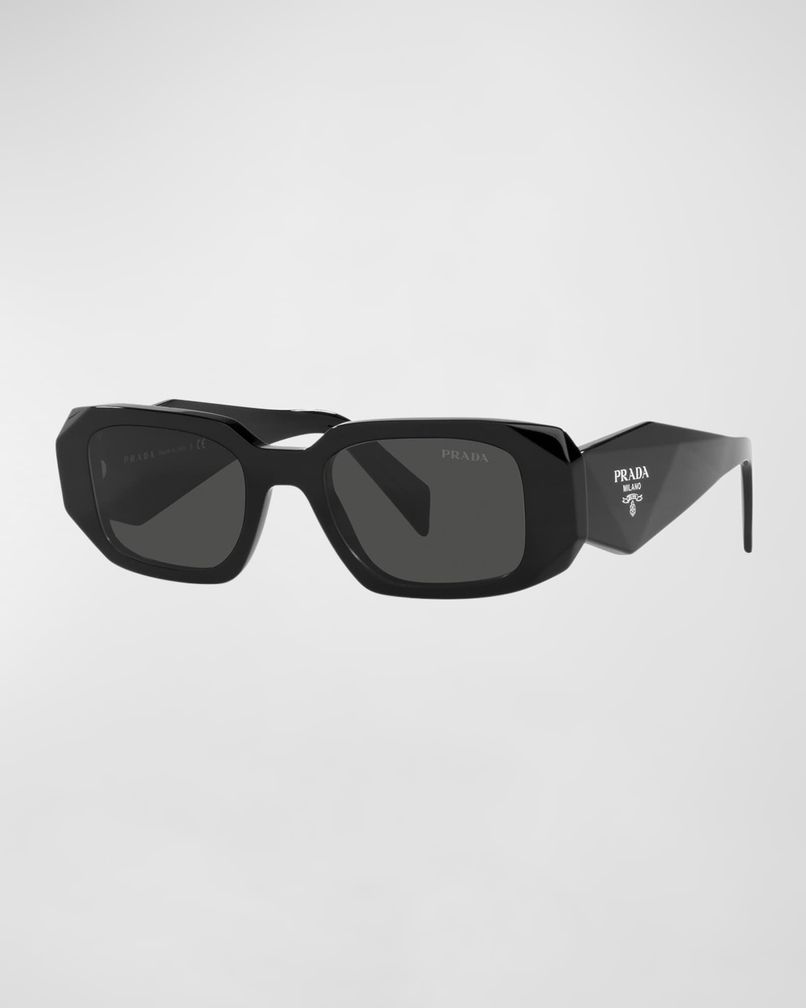 Geometric Rectangle Acetate Sunglasses | Neiman Marcus