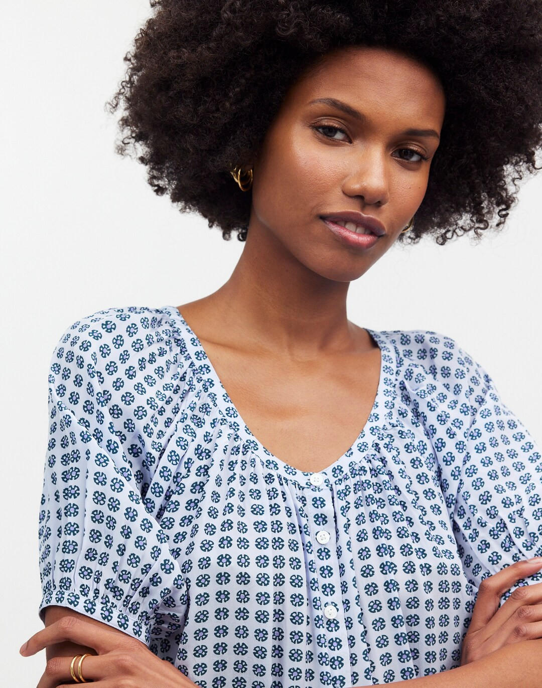 Puff-Sleeve A-Line Top | Madewell