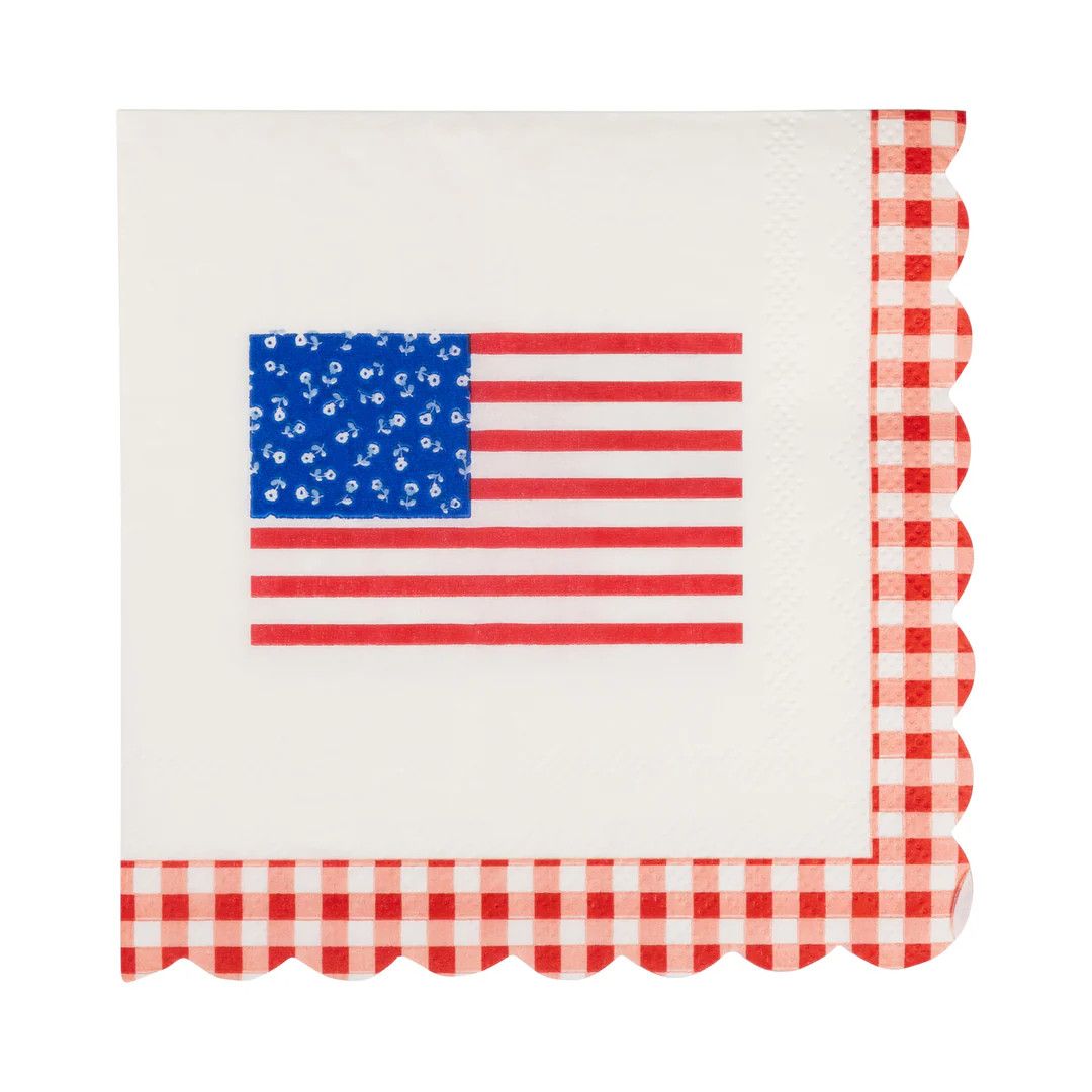 Gingham Flag Paper Napkin | My Mind's Eye
