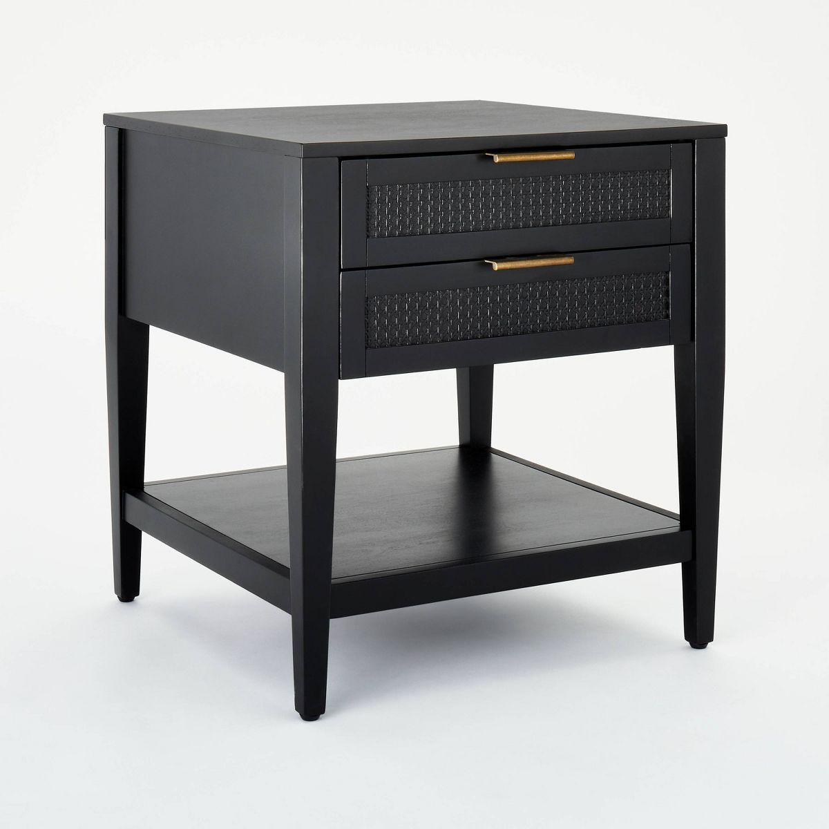 East Bluff 2 drawers Woven Accent Table Black (KD) - Threshold™ designed with Studio McGee | Target