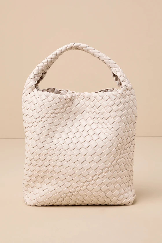 Effortless Companion Ivory Woven Handbag | Lulus