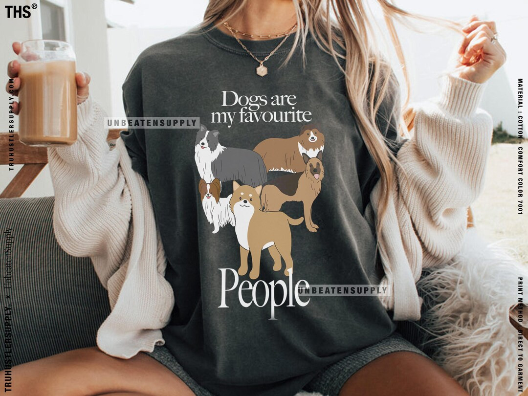 Dogs Are My Favorite People Tee, Pet Lover T-Shirt | Etsy (US)