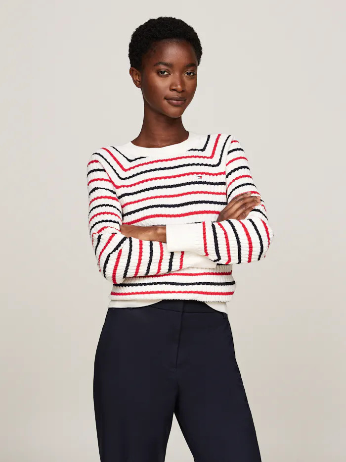 Cable Knit Relaxed Fit Jumper | Tommy Hilfiger (AU)