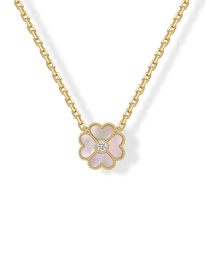 PAVOI 14K Gold Plated Clover Necklaces for Women - Lucky Four Leaf Clover Necklace Pendant - Tren... | Amazon (US)