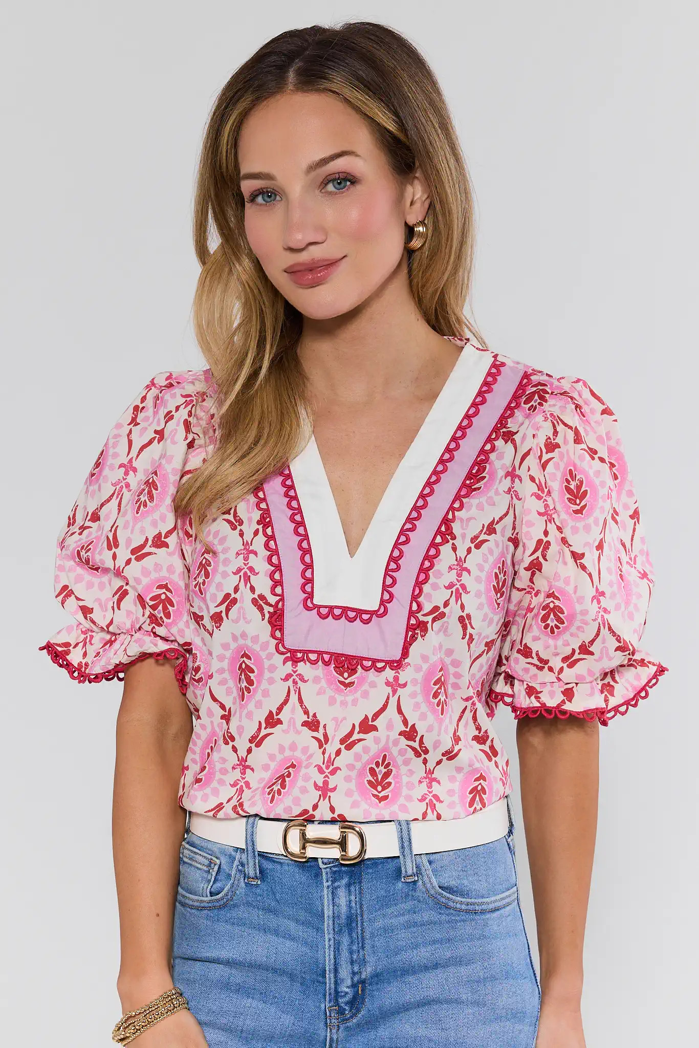 Kennedy Pink Printed Top | Avara