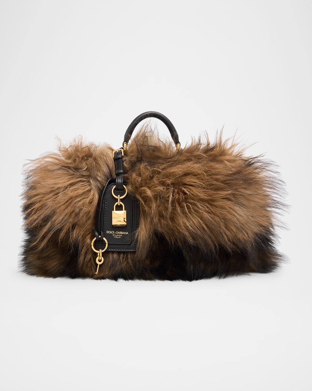 Sicily Fuzzy Shearling Shoulder Bag | Neiman Marcus