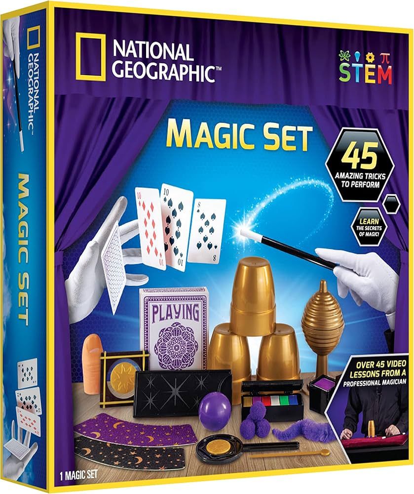 NATIONAL GEOGRAPHIC Magic Kit - 45 Magic Tricks for Kids to Perform with Step-by-Step Video Instr... | Amazon (US)