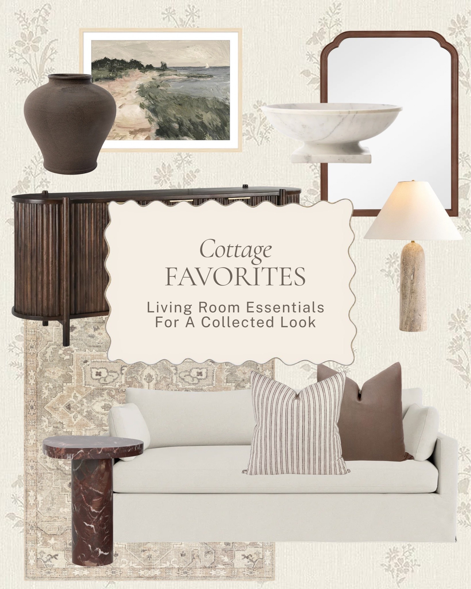 The living room pieces that do the most ✨ 

A few cottage favorites for a space that feels warm, layered, and completely collected. The foundational pieces and finishing touches that work together to make a living room feel like it was designed rather than just decorated. 

All linked here 🤍 

#LTKhome