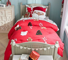 Candlewick Holiday Comforter & Shams | Pottery Barn Kids