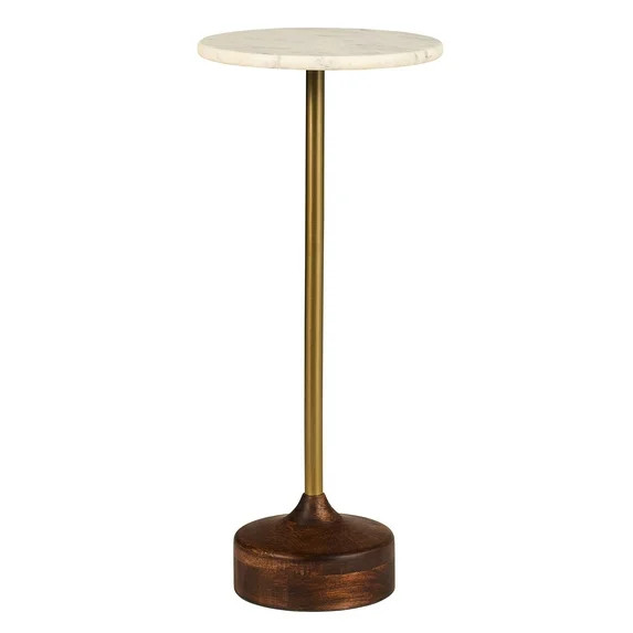 Better Homes & Gardens Aster Drink Table, White Marble | Walmart (US)