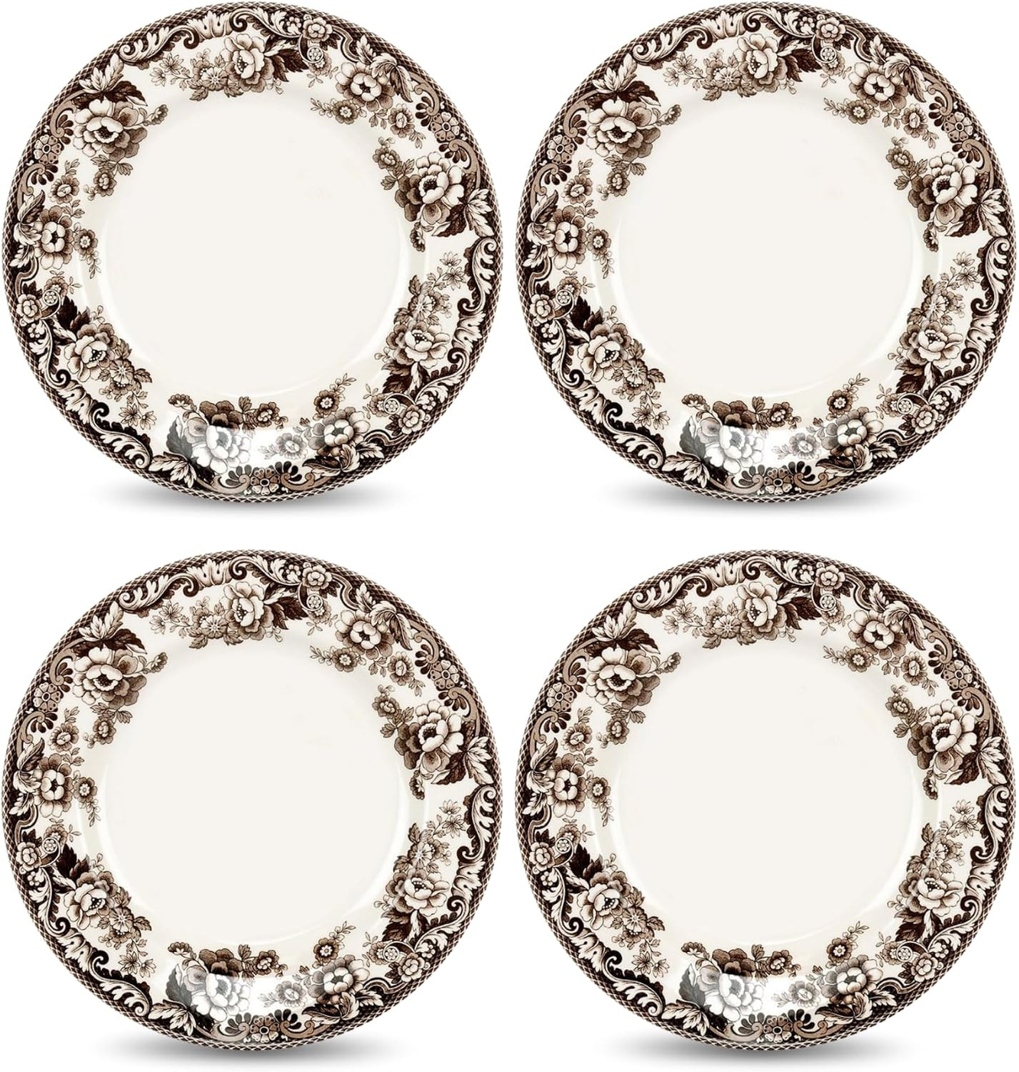 Spode Delamere Dinner Plate, Set of 4, 10.5” | Perfect for Thanksgiving and Other Special Occasions | Made in England from Fine Earthenware | Microwave and Dishwasher Safe | Amazon (US)