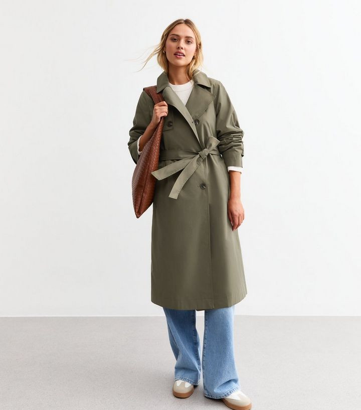 Khaki Double Breasted Trench Coat
						
						Add to Saved Items
						Remove from Saved Items | New Look (UK)