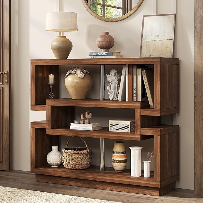 knoworld 40" Console Table for Entrayway, Farmhouse Entry Table with 4 Tier Storage, Narrow Sofa ... | Amazon (US)