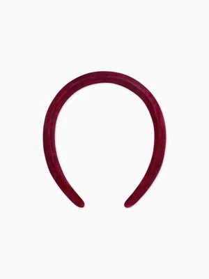 Burgundy Girl Velvet Wide Headband | La Coqueta (US)