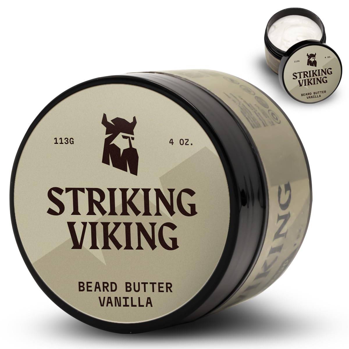 Striking Viking Beard Butter - Non-Greasy Moisturizer With Natural Ingredients (Vanilla, 4oz) - Keep Your Beard Hydrated and Refreshing | Amazon (US)