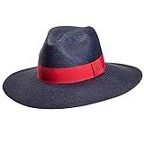 RACEU ATELIER Eva Wide Brim Panamá Navy Blue - Wide Brim Panamá - Panama Hats - Handmade - Montecris | Amazon (US)