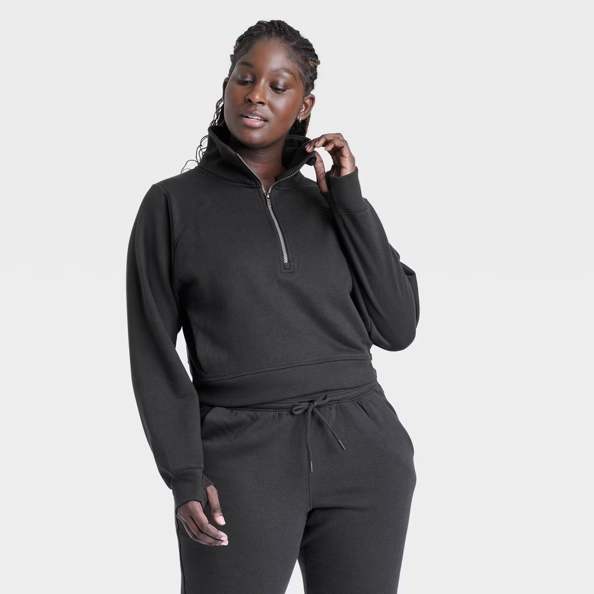 Women's Fleece Half Zip Pullover Sweatshirt - All In Motion™ | Target
