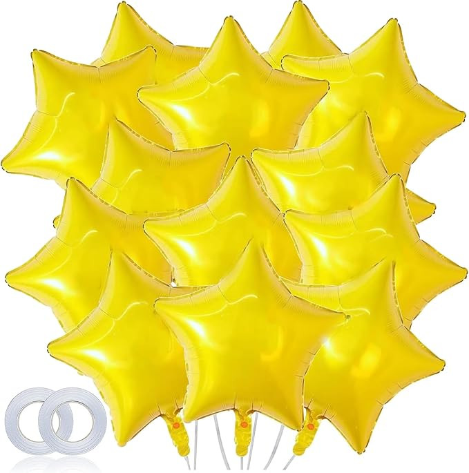 12 Pieces Foil Star Balloons, 18 inches Video Game Star Balloons for Video Game Theme Party Decor... | Amazon (US)