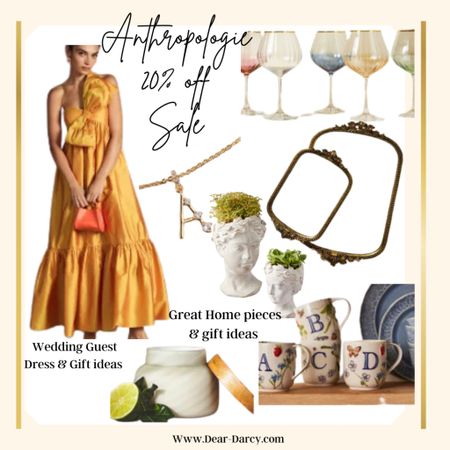 Anthropology 20% off LTK Sale 

Wedding Guest dress ♥️ and great Home and gift Ideas!
From my favorite pieces to decorate with and give.

Initial necklace with rhinestones 

Gilded rose vanity mirror and trays

Capri blue volcano candles 

New spring Initial mugs 

Stunning glass wear ♥️🌸🌿

Bust head plate vase 

The most gorgeous dress with bow detail, perfect for a wedding or event

#LTKstyletip #LTKhome #LTKSale