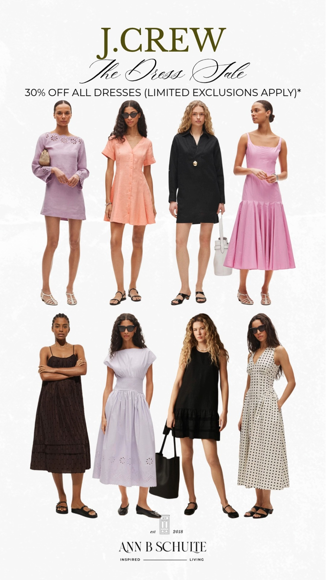 J.Crew dress sale is 30% off all dresses, so spring style gets an easy little upgrade. Pretty picks, happy mood. 🌸👗✨
#JCrew #JCrewSale #DressSale #30OffDresses #SpringDresses #OOTDInspo #LTKStyle #DressSeason #WardrobeRefresh #FashionFinds 

 #LTKootd #LTKSaleAlert