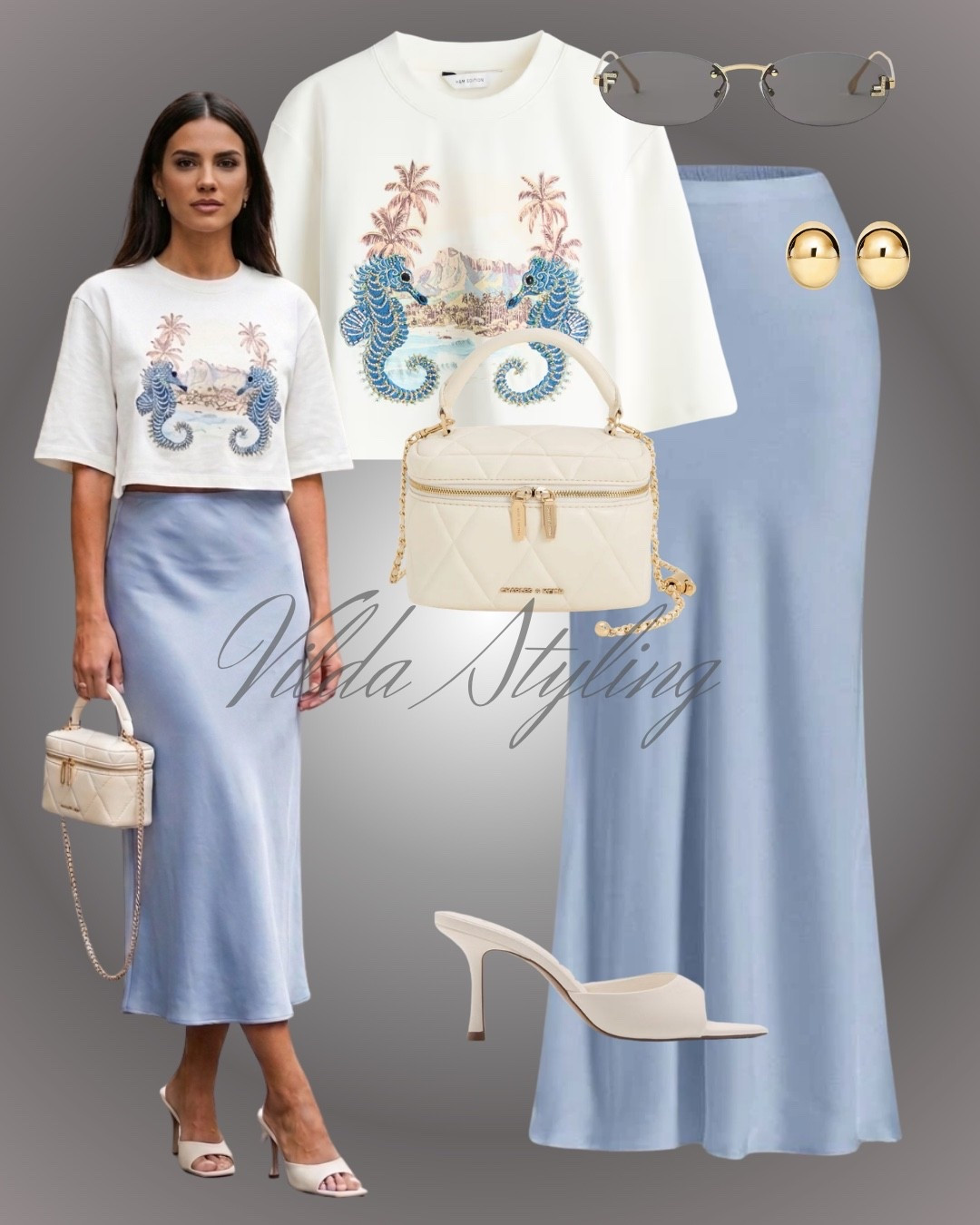 Effortless coastal cool for your next getaway. Graphic tee, baby blue satin skirt
#SummerOutfits #VacationStyle #LTKunder100 #VildaStyling #CoastalCool

#LTKsummer #LTKeurope