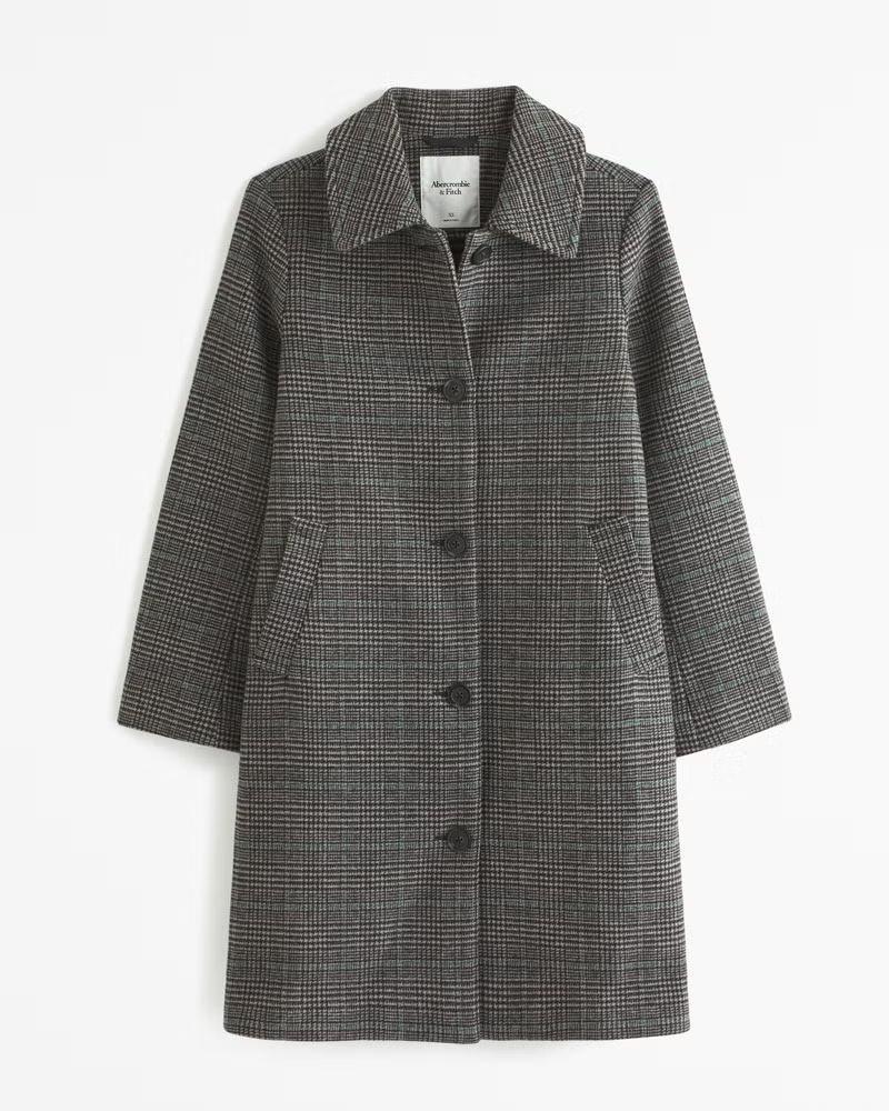 Wool-Blend Mod Coat | Abercrombie & Fitch (US)