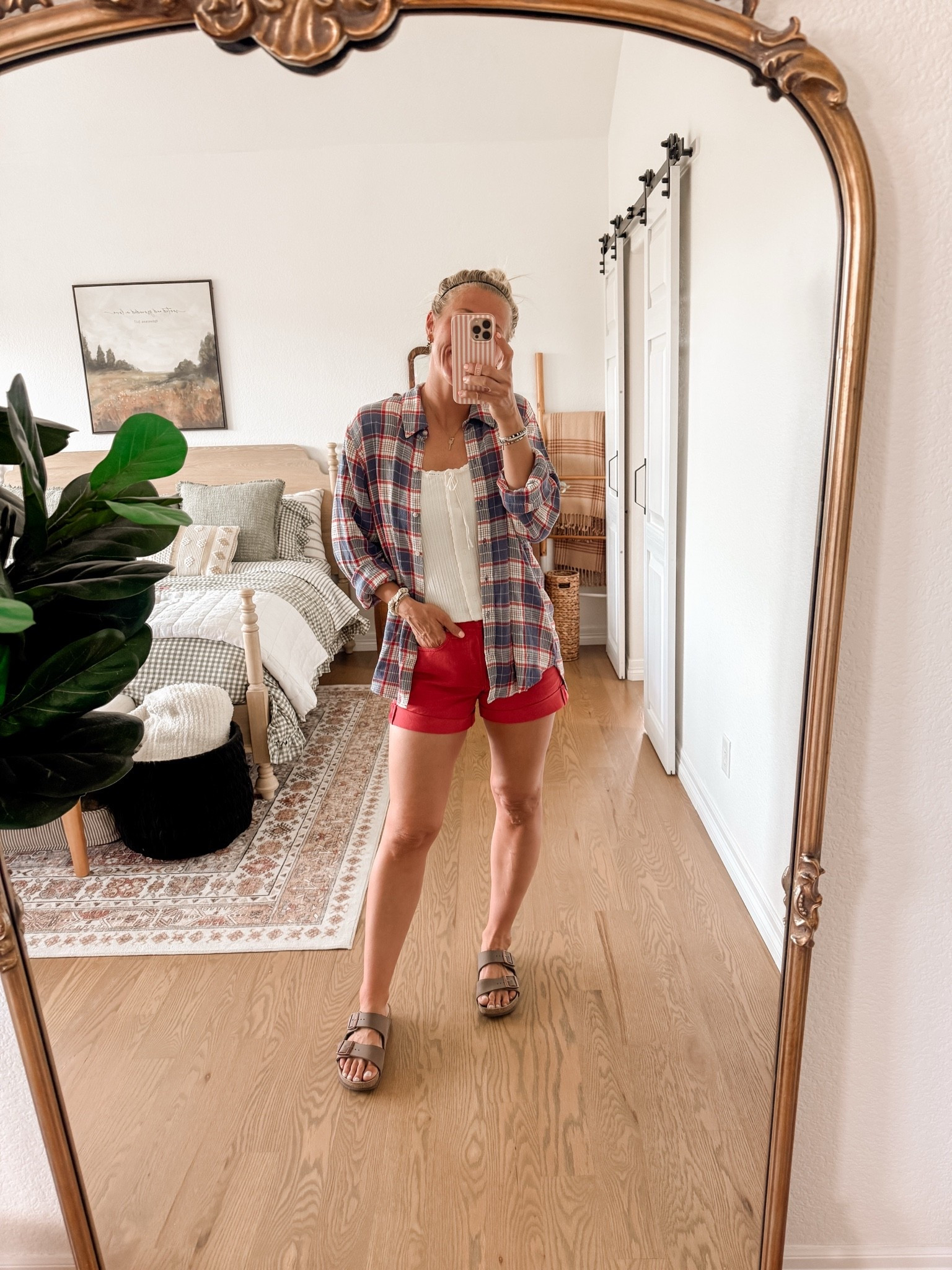 OOTD with mostly Target finds!  Wearing my normal size in the shorts. 

Target style, Sarah Joy, summer outfit, button up, 4th of July

#LTKSaleAlert #LTKootd #LTKgrwm