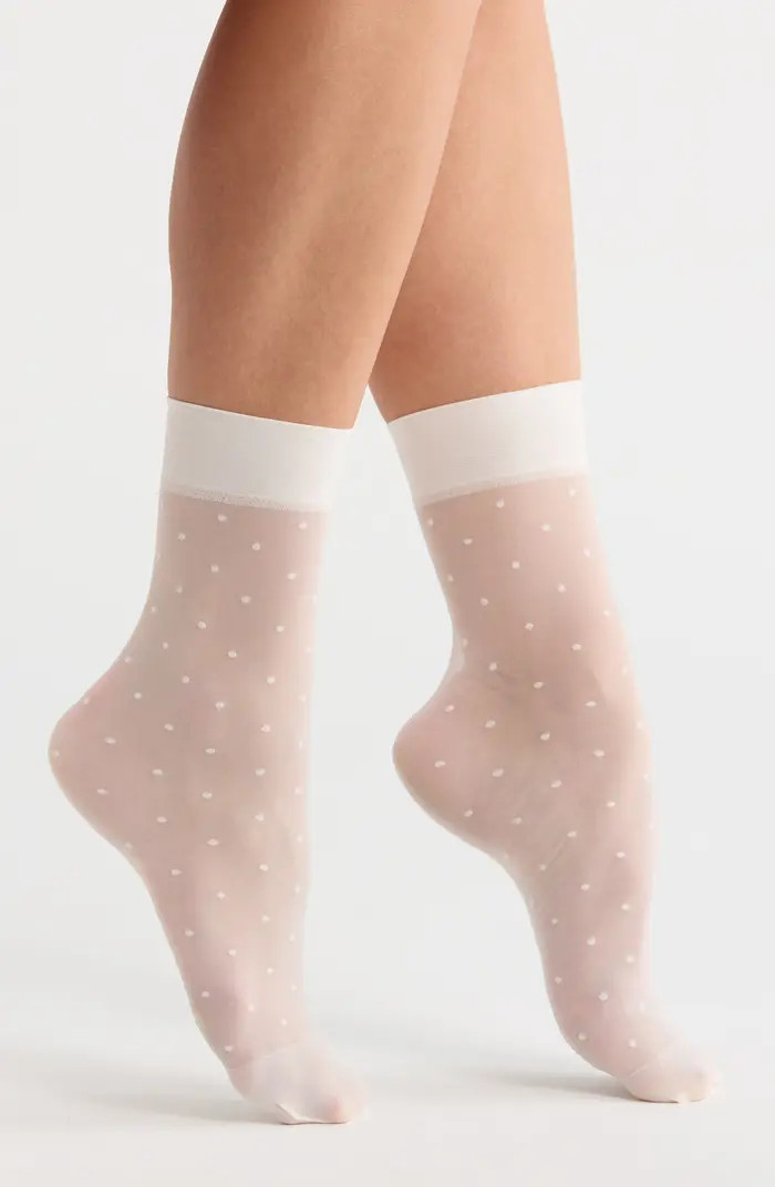 Everyday Sheer Dot Ankle Socks | Nordstrom