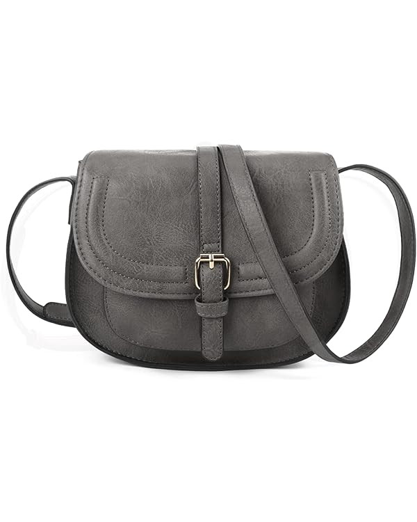 Crossbody Bags for Women,Small Saddle Purse and Boho Cross Body Handbags,Vegan Leather | Amazon (US)