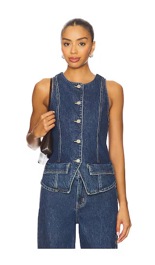 Midland Vest Top in Deep Well Indigo | Revolve Clothing (Global)