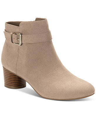 Style & Co Women's Ariella Block Heel Buckle Dress Booties, Created for Macy's - Macy's | Macy's