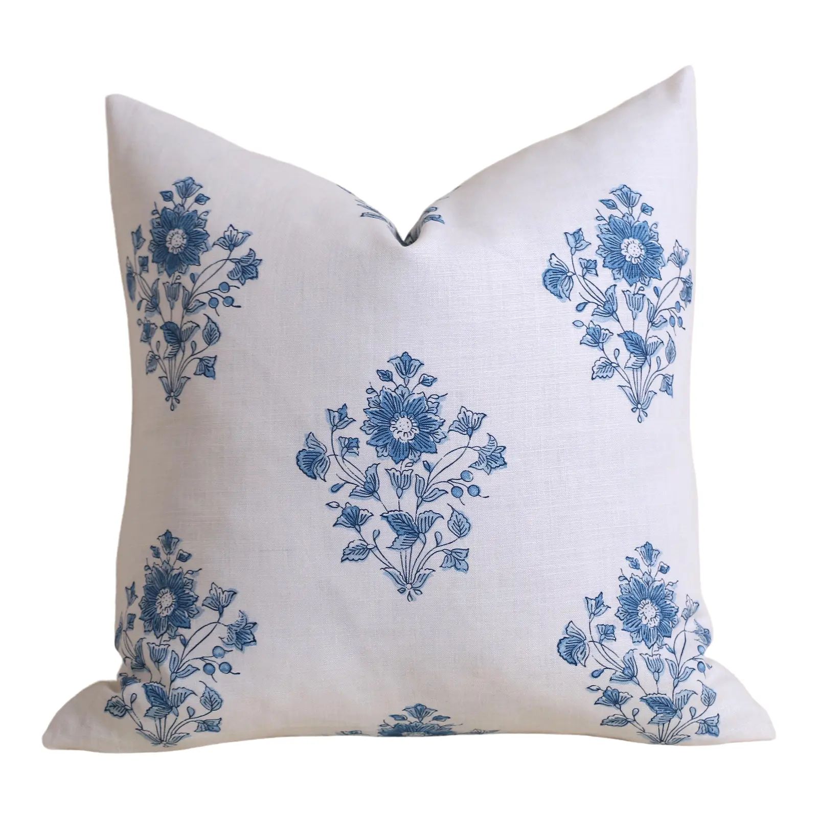 Schumacher Blue Bouquet Pillow Cover | Chairish
