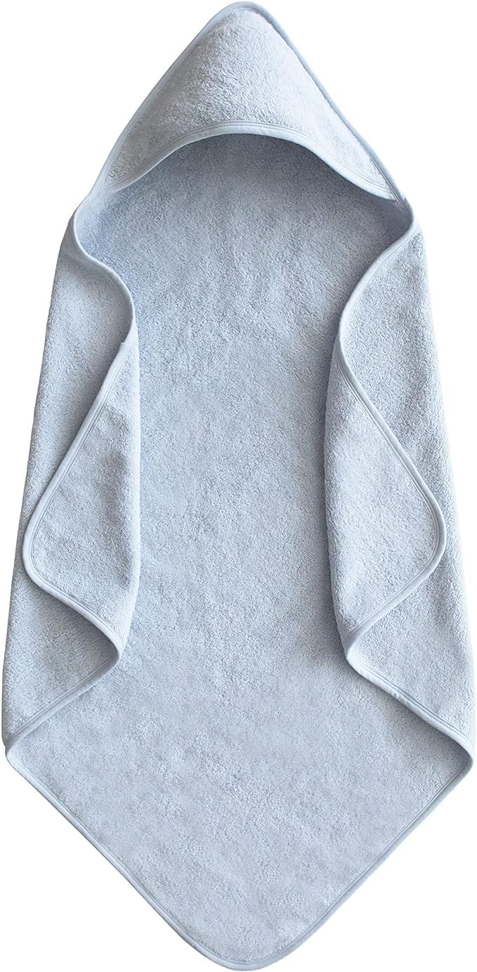 mushie Baby Hooded Towel | Organic Cotton (Baby Blue) | Amazon (US)