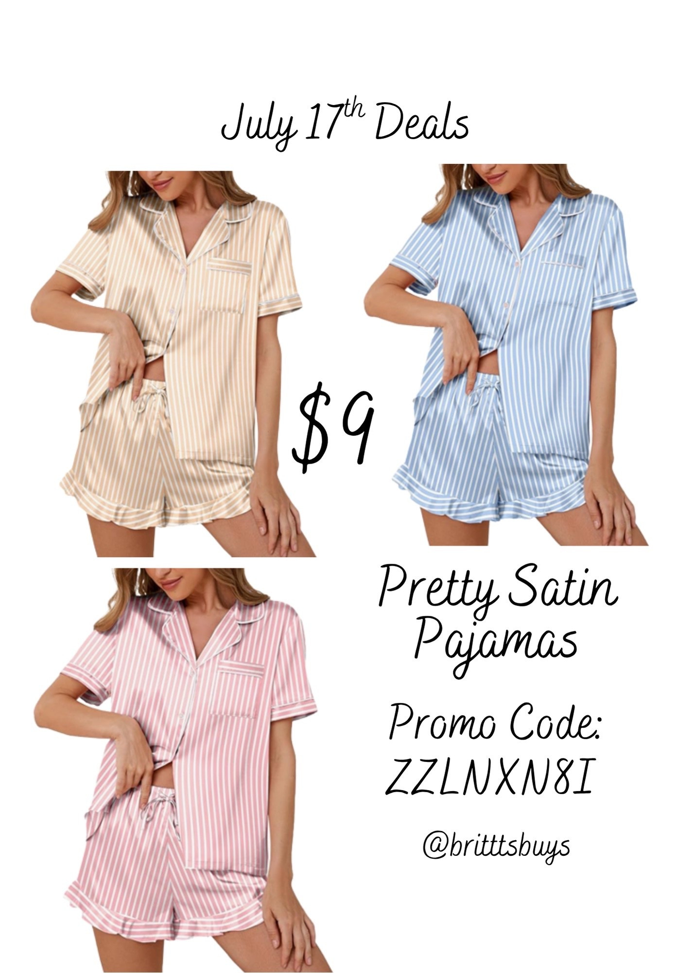 Cutest satin PJs!! Promo code makes them $9😱

#LTKBeauty #LTKHome #LTKSaleAlert