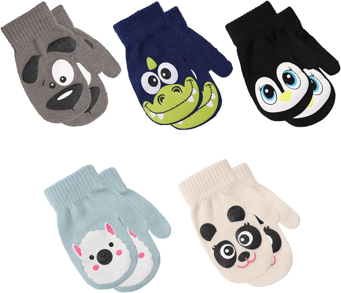 Peecabe Toddler Mittens Baby Boys Knitted Gloves Kids Stretch Mittens Soft Toddler Gloves For Gir... | Amazon (CA)