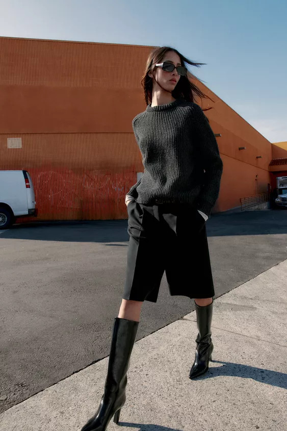 LONG BERMUDA SHORTS WITH BELT | Zara UK